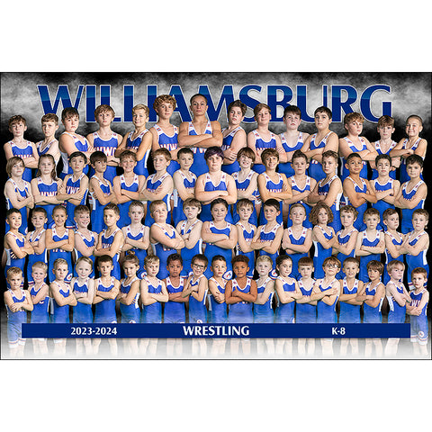 2023-2024 Williamsburg Wrestling Poster (24x16)