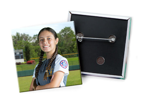 3 Inch Square Button